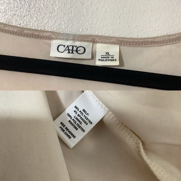 Vintage Y2K Pink Tan Lace Corset Style Regency Fairycore Fairy Boho Blouse XL - Picture 7 of 8